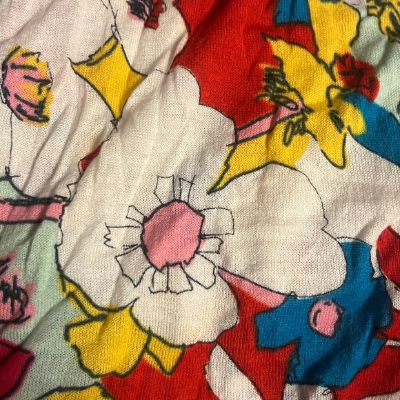 Y2k Moth Colorful Abstract Ruffle Top - Picture 5 of 9